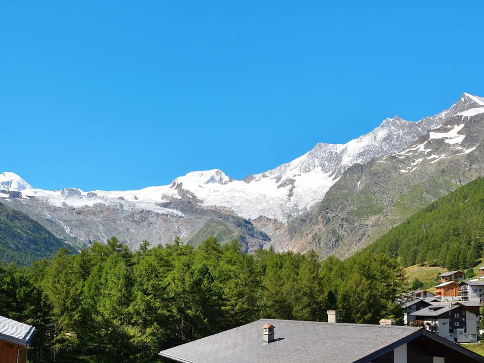 Sky, Mountain, Cloud, Snow, Natural Landscape, Slope, Tree, Landscape, House, Geological Phenomenon