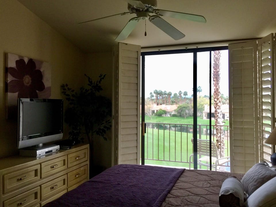 Master bedroom view, tv and dresser