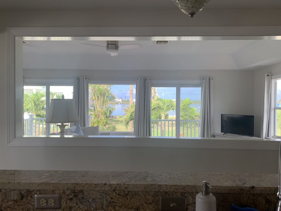 View of the bay from the kitchen 