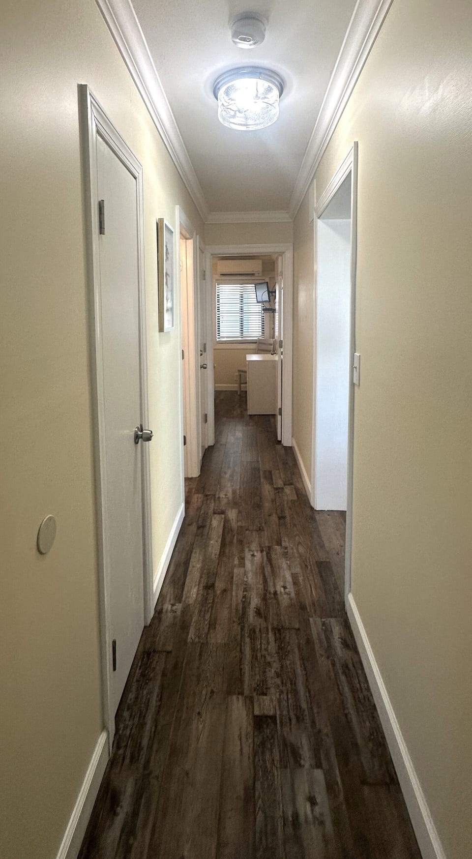Hallway to Living Room, Hall Bath & Bedroom 2