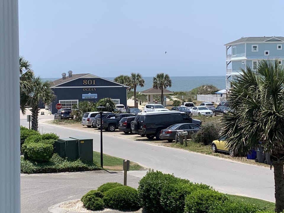 View from covered porch