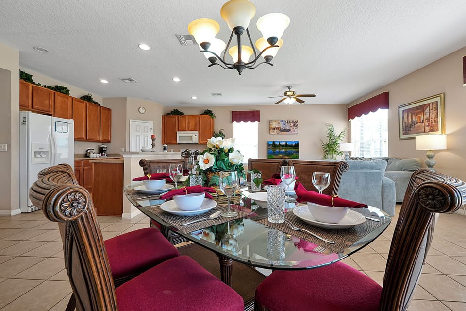 Dining area designed for shared meals and group gatherings