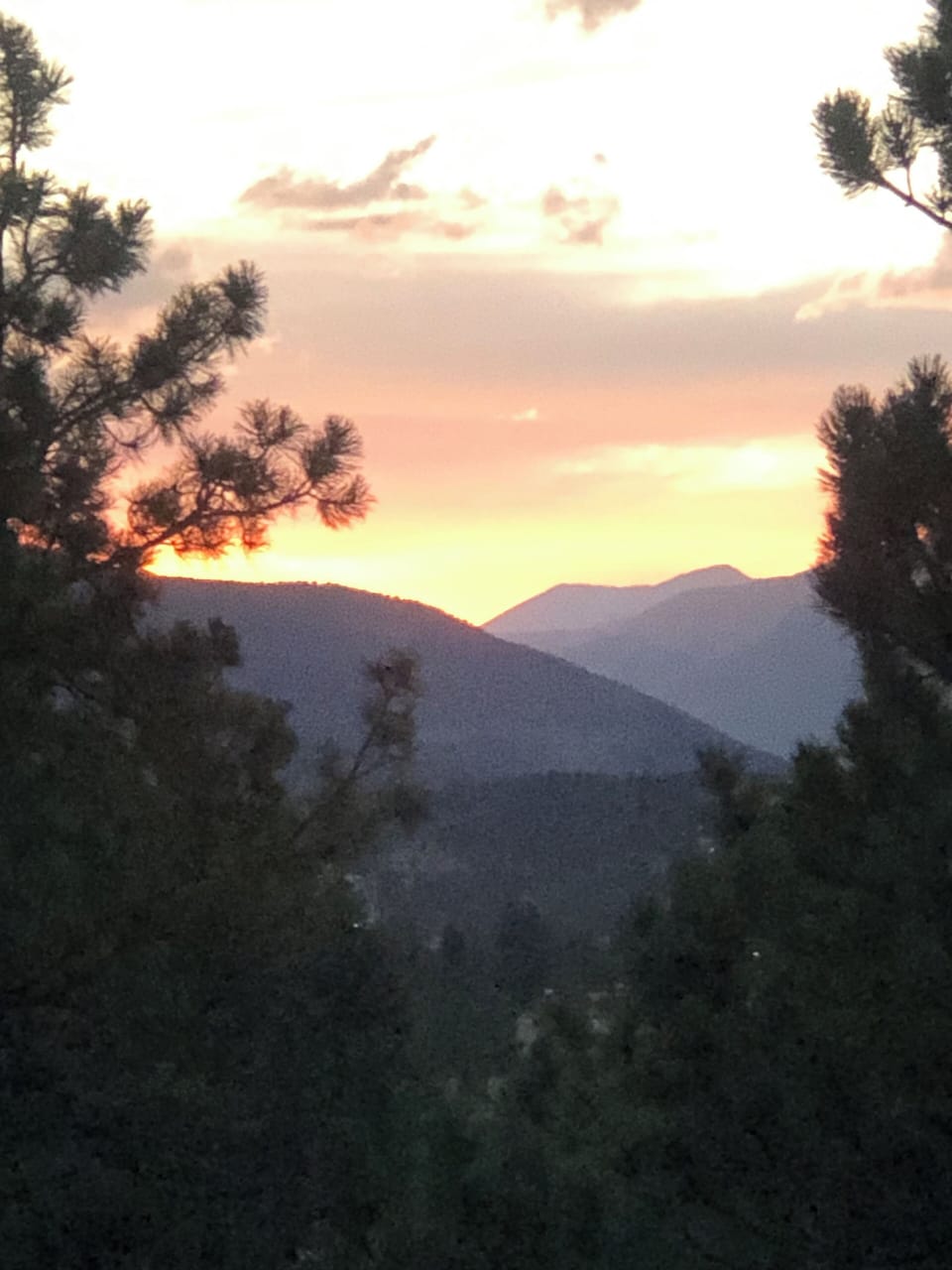 sunset view from back deck
