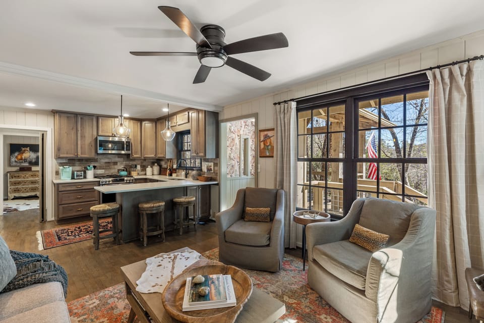 Cottage is filled with natural light