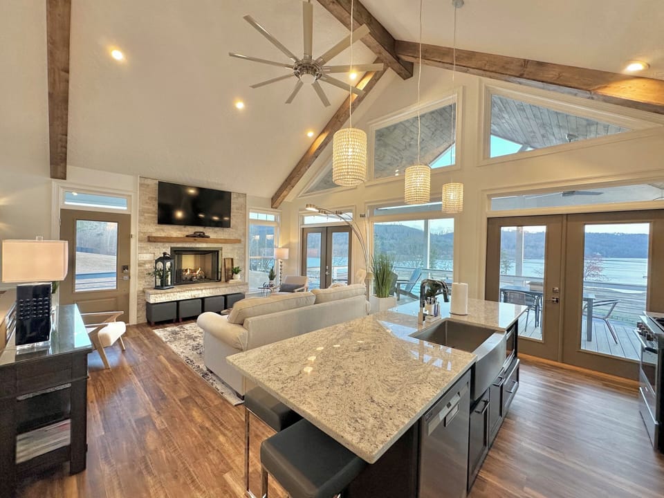"Blue with a View" Living/Dining area