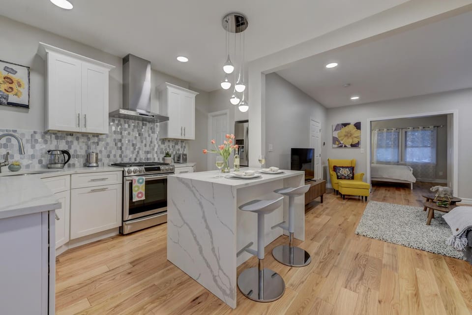 Kitchen boasts brand-new appliances and everything you need to cook a meal.