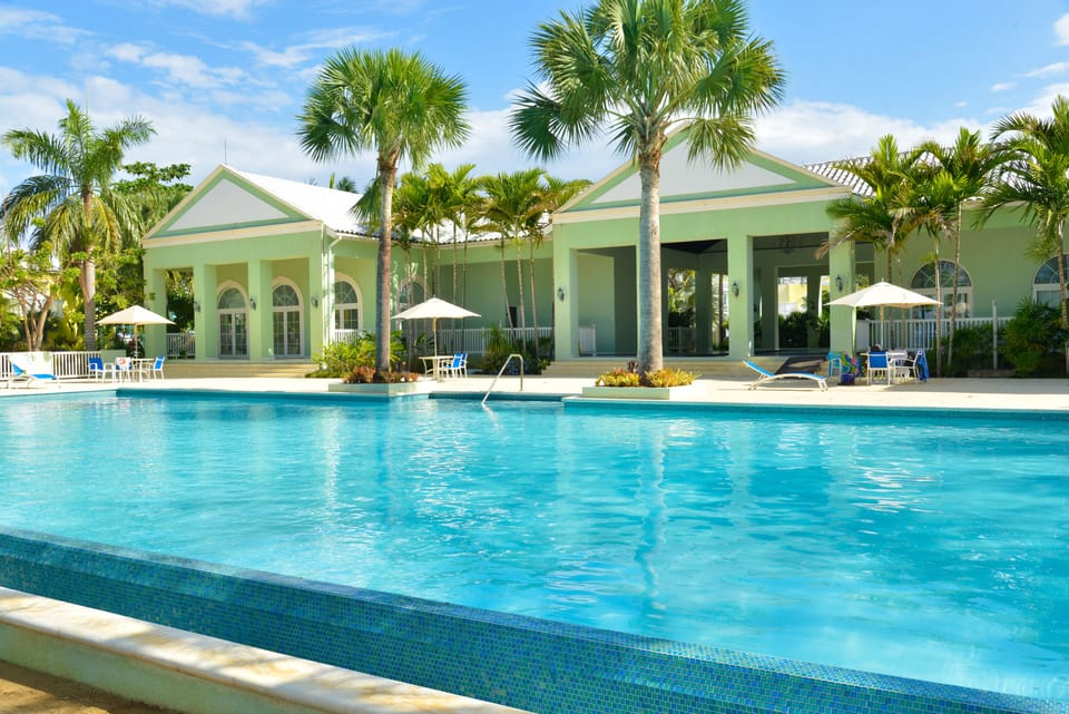 Infinity Pool & Clubhouse - view from beach