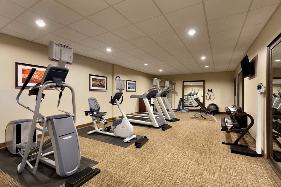 Keep up your fitness routine at the gym.