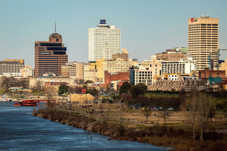 Vibrant cityscape along the picturesque riverbank