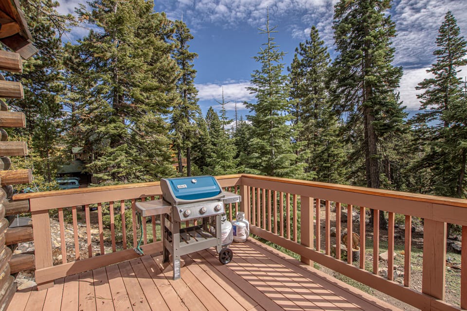 Little Bear Cabin Exterior Deck BBQ - Little Bear Cabin Exterior Deck BBQ