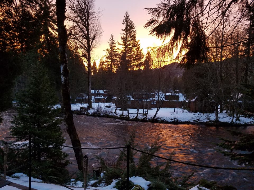 Sunrise over The Log Cabin Inn 