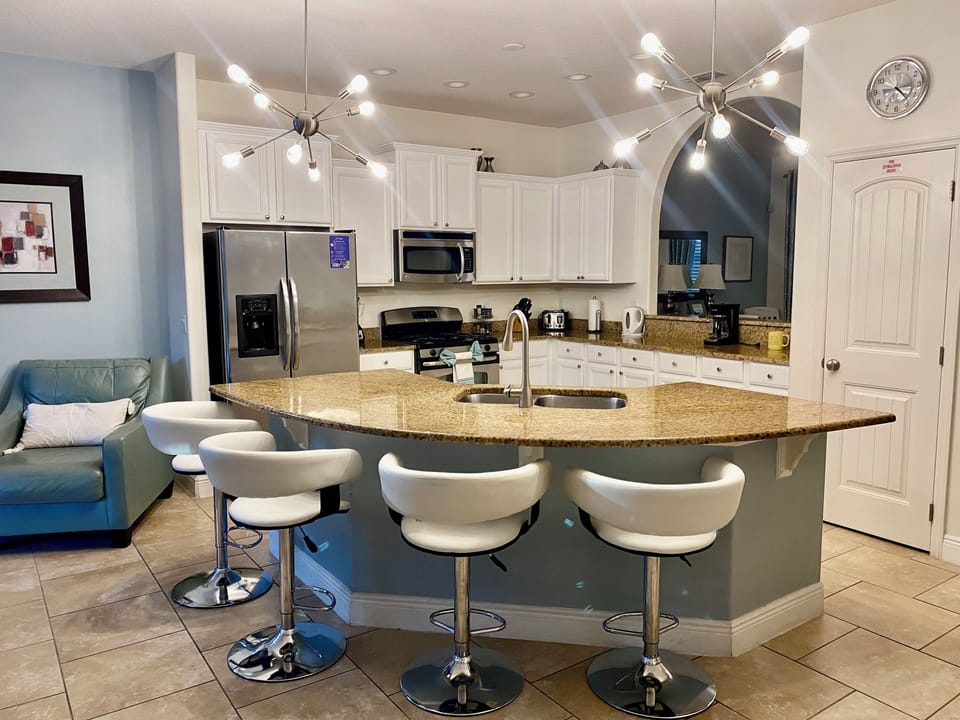 Convenient kitchen island for gathering
