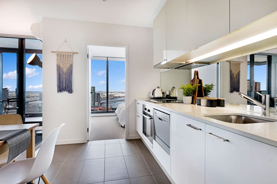Kitchen leading to Ensuite bedroom