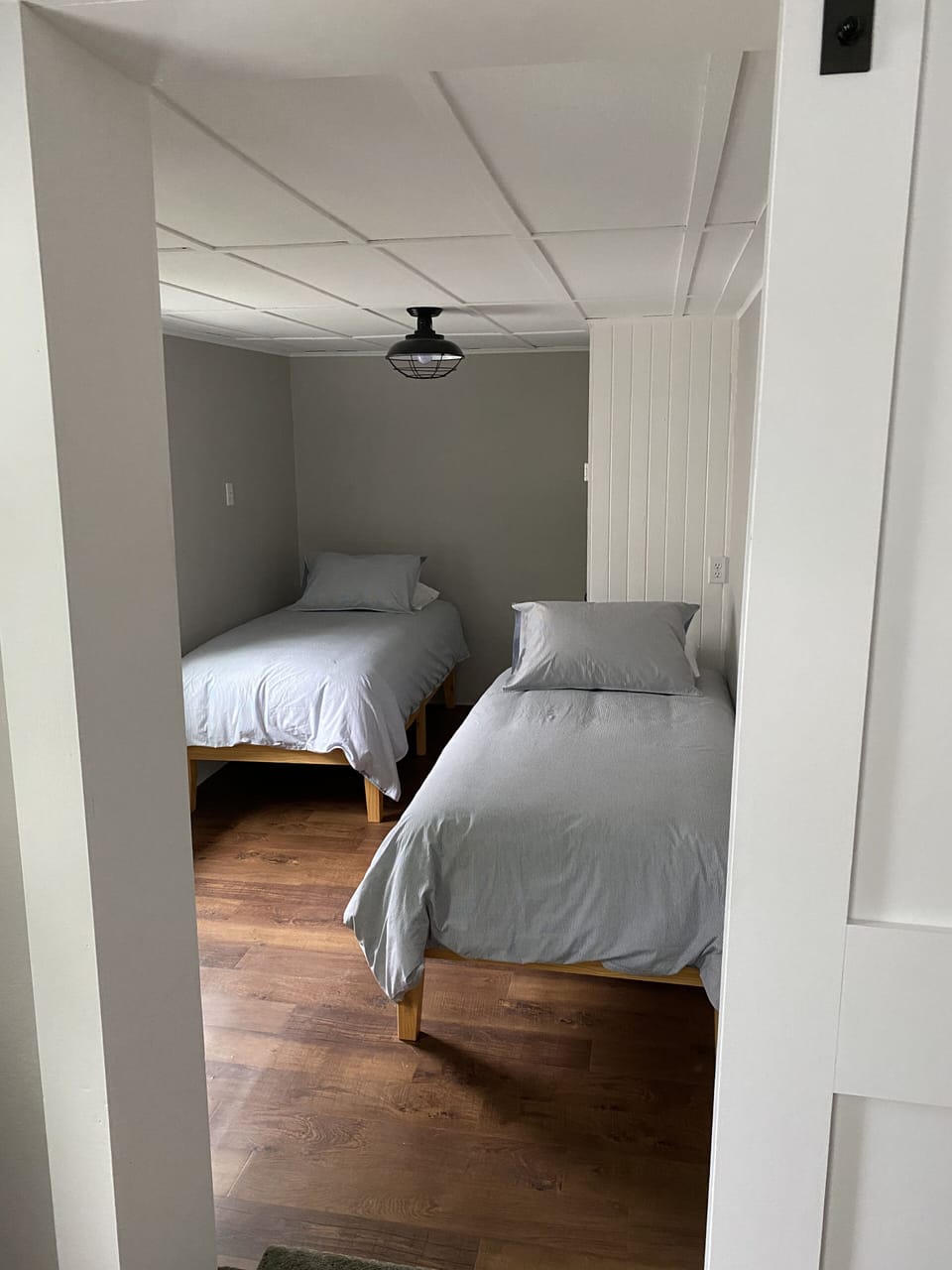Bedroom three with two twin beds