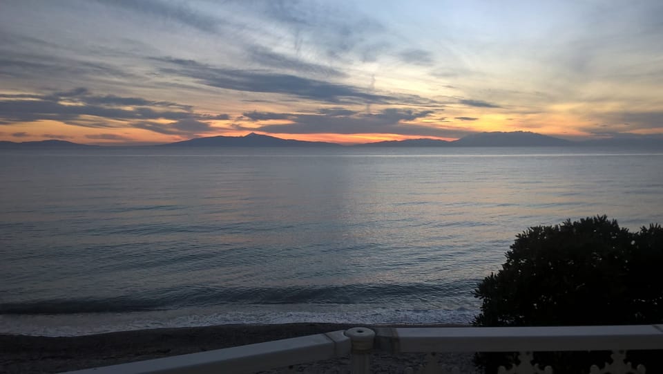 Sunset view from the balcony of maisonette