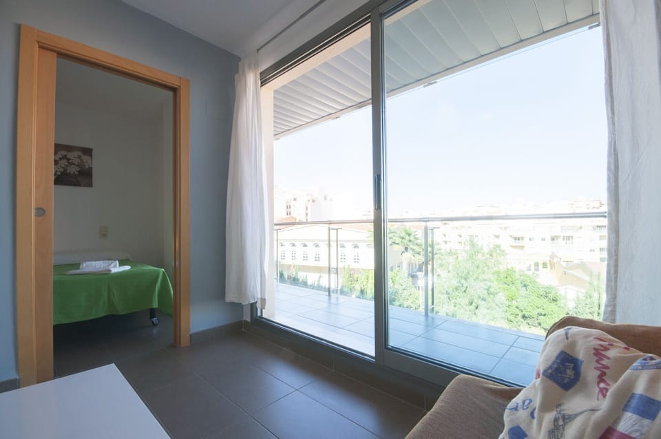 Swimming pool at the Borumbot apartment complex in the centre of Calpe