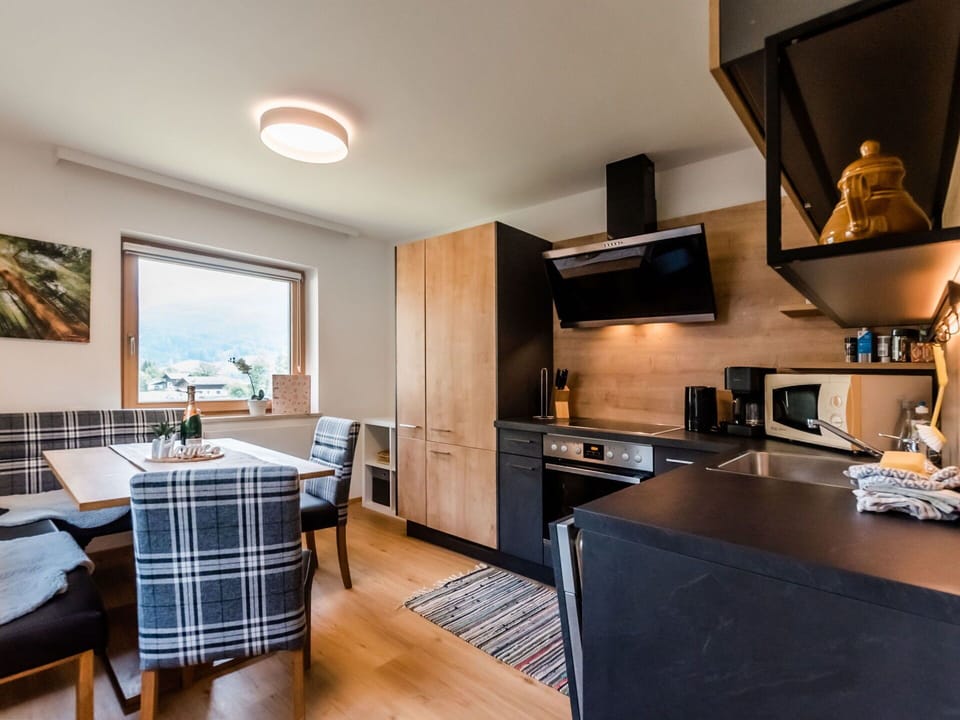 Countertop, Furniture, Cabinetry, Picture Frame, Window, Wood, Kitchen, Interior Design, Home Appliance, Table