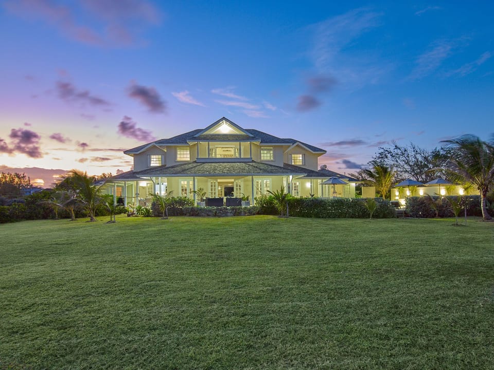Villa evening view from the ocean