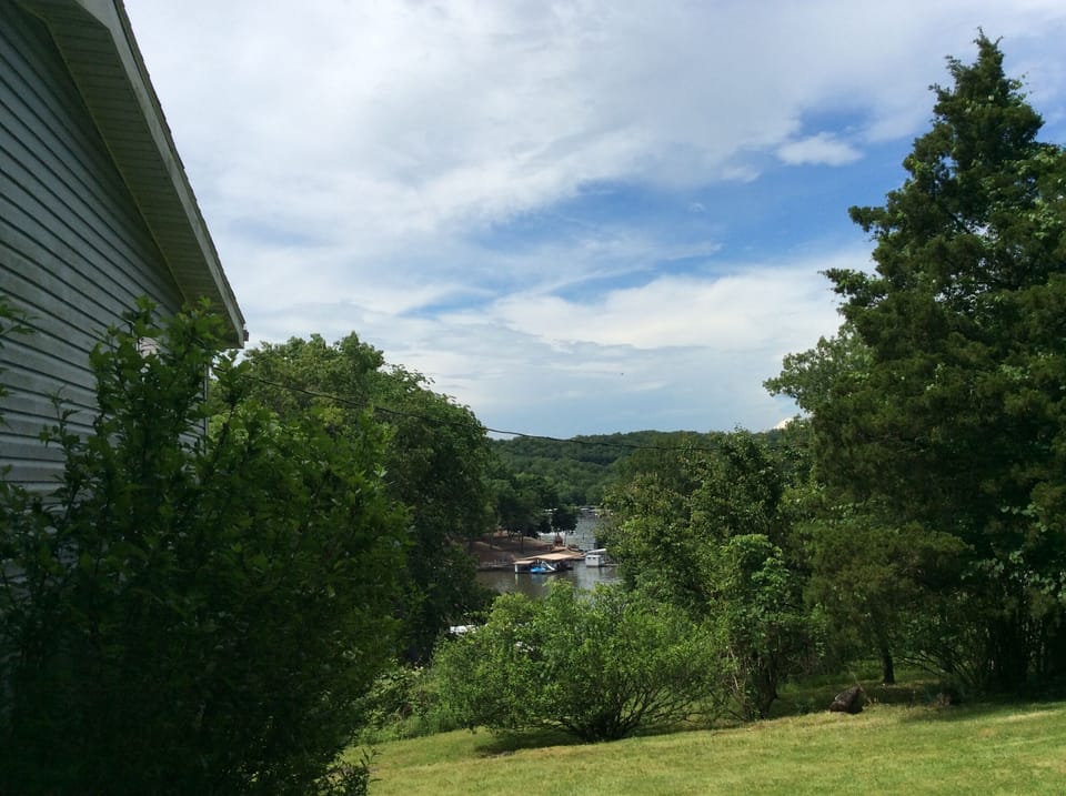 Side yard with lake view