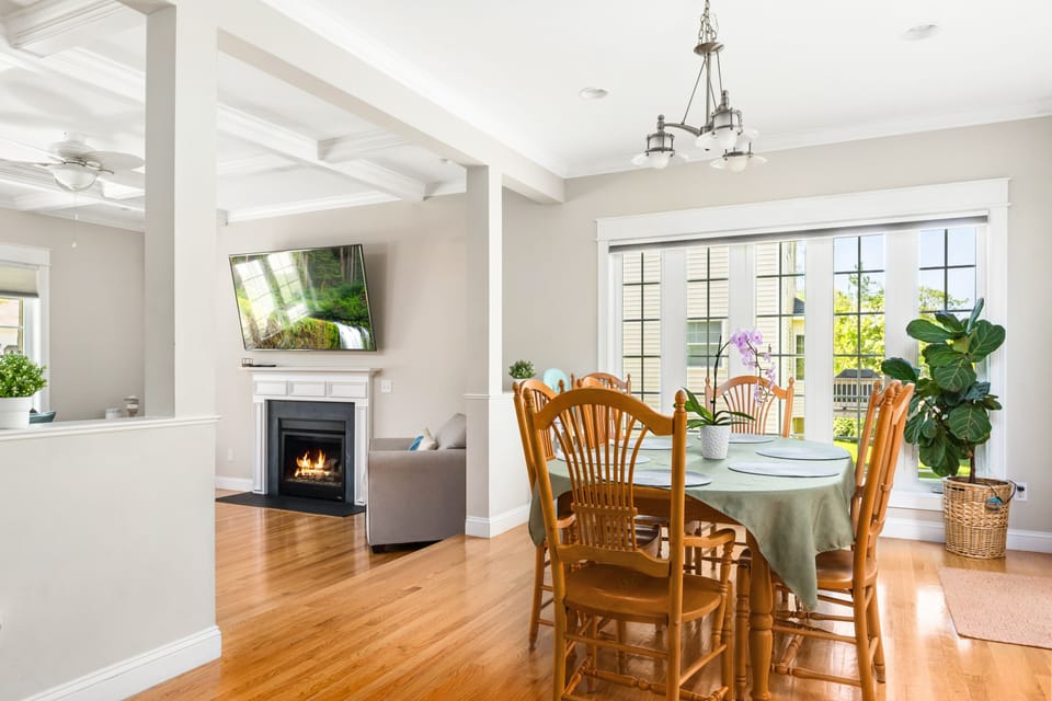 open concept kitchen into living room