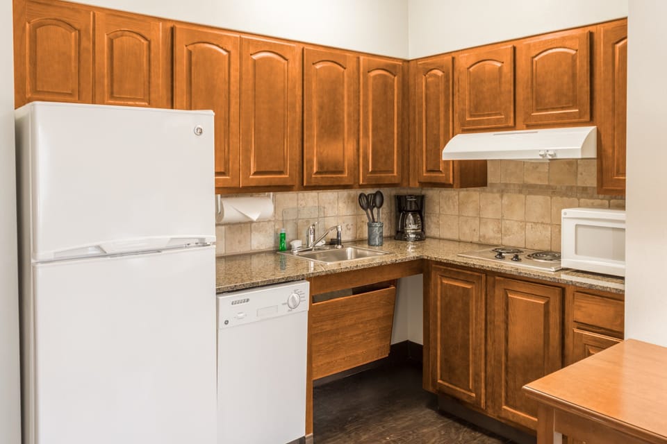 Prepare a meal in the equipped kitchen.