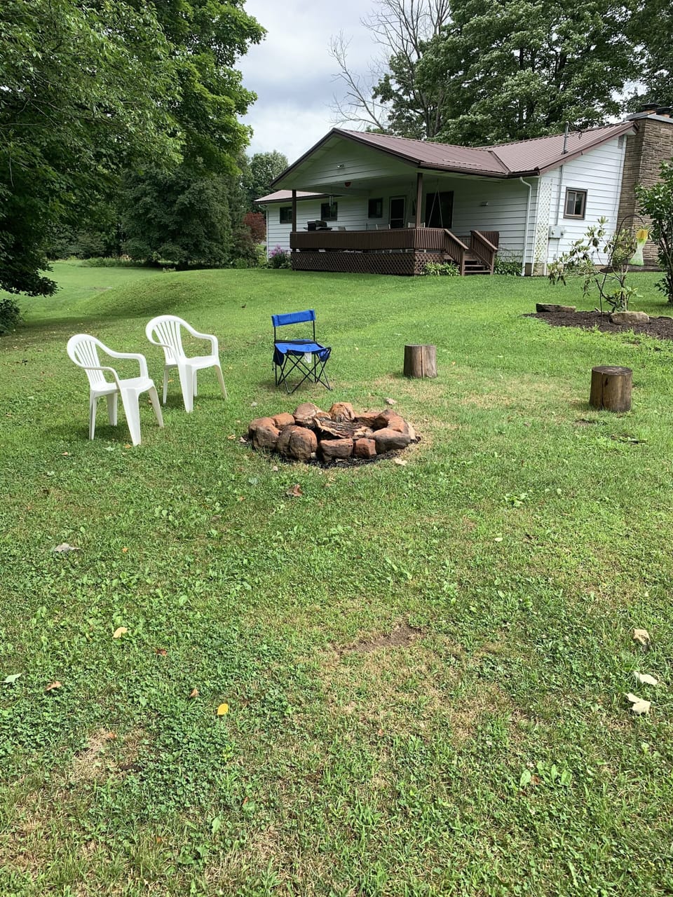 Spend your evenings relaxing around the campfire.