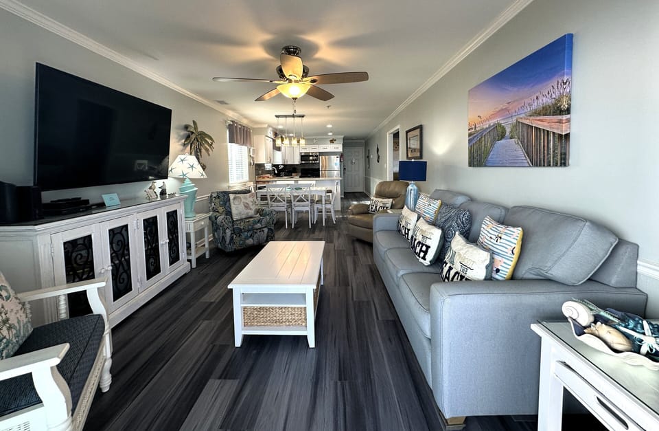 Open Concept Living Room, Dining and Kitchen