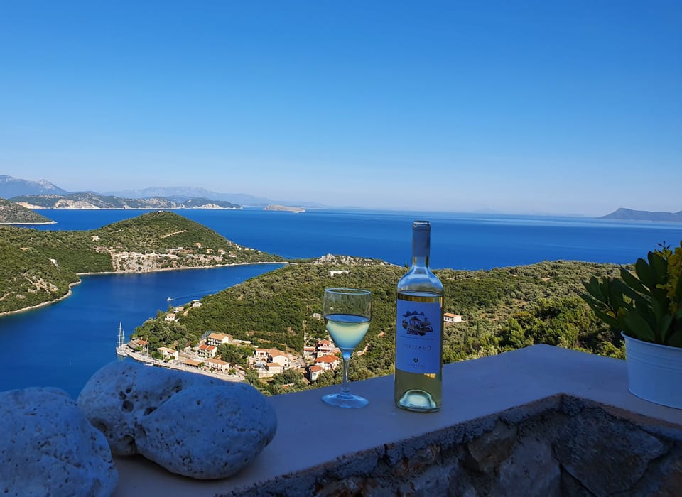 A glass of wine at the terrace