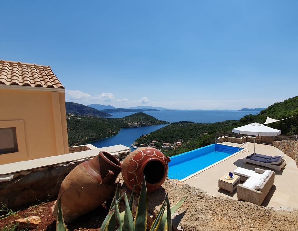 The swimming pool from the garden