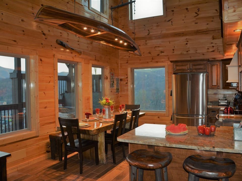 kitchen and dining area