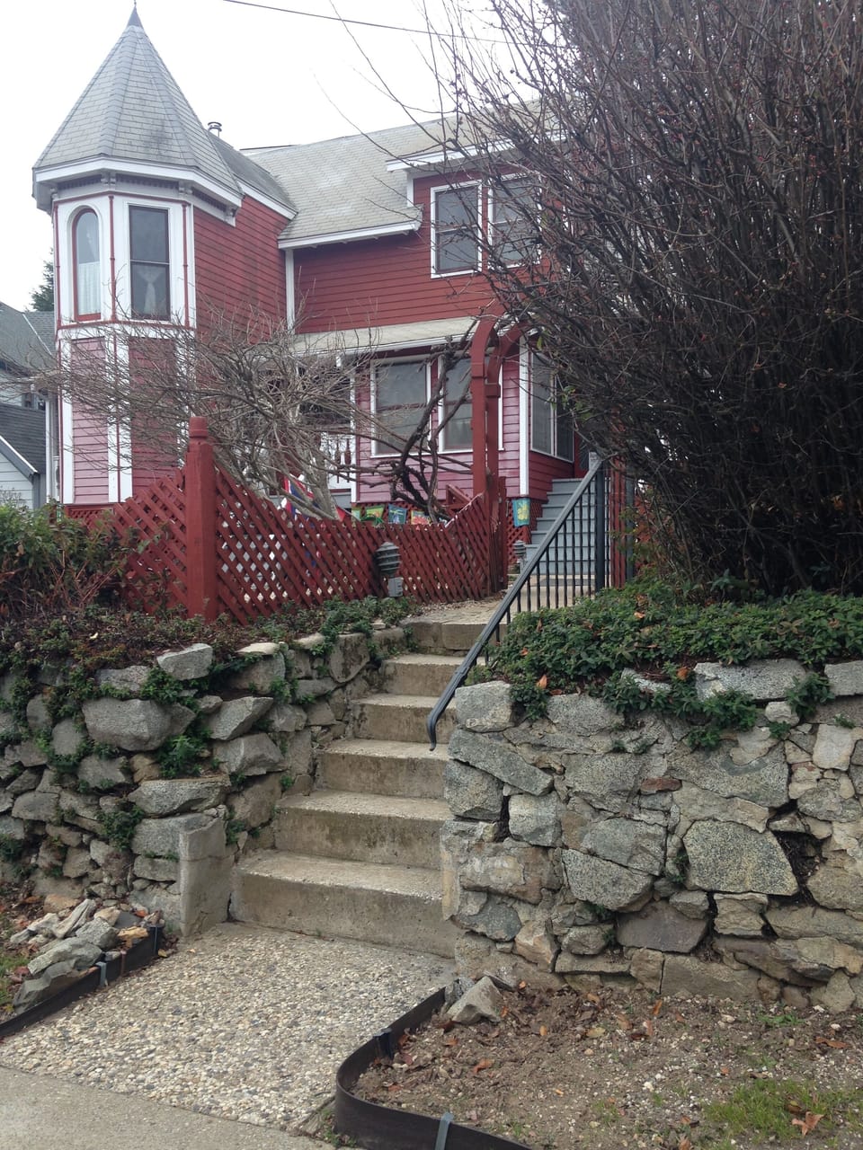 Back of the building & the other wing on Coyote Street & backyard 