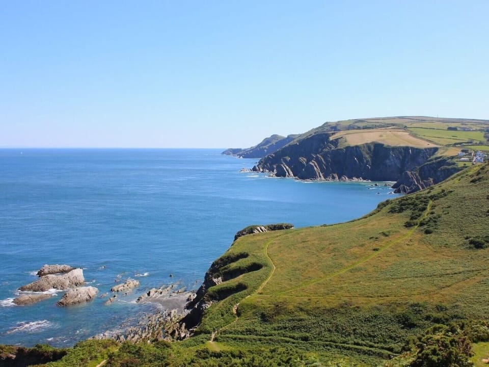 Cliff walk above Sandy cove from Lee Bay