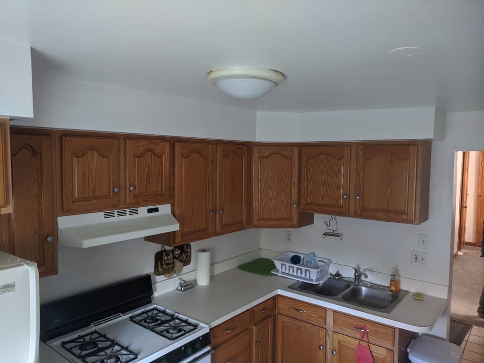 Kitchen is stocked with cookware, silverware, utensils and more