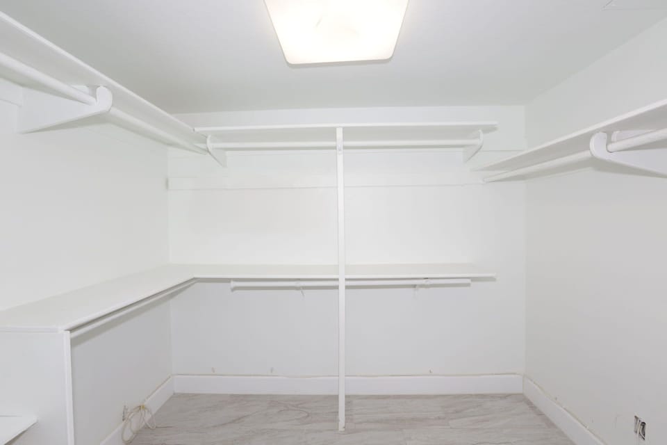 Large Closet Primary Bedroom  hangers are provided 