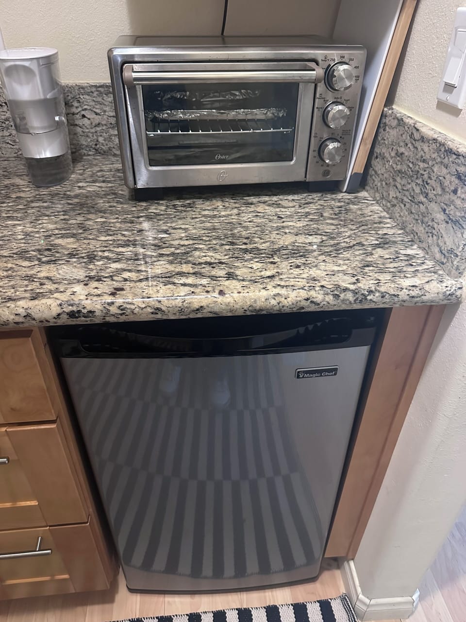 Mini fridge   Toaster over
