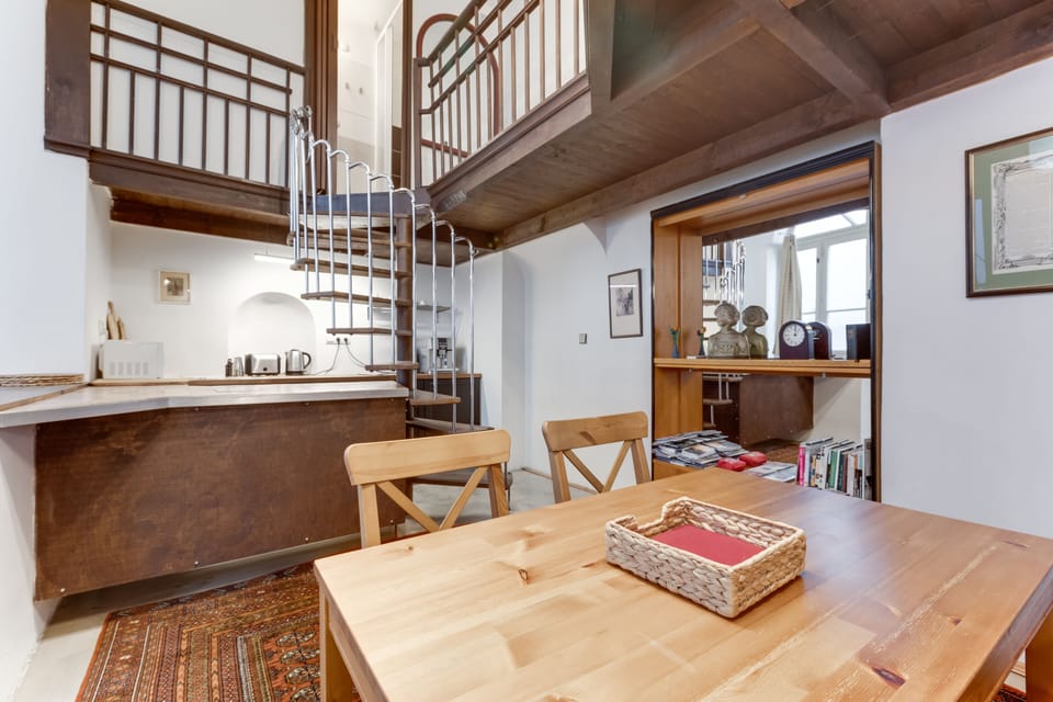 Breath the history of Old Prague in unique 2BDR apartment with two bathrooms.