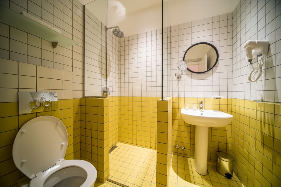 Bathroom has everything you need for a perfect morning start