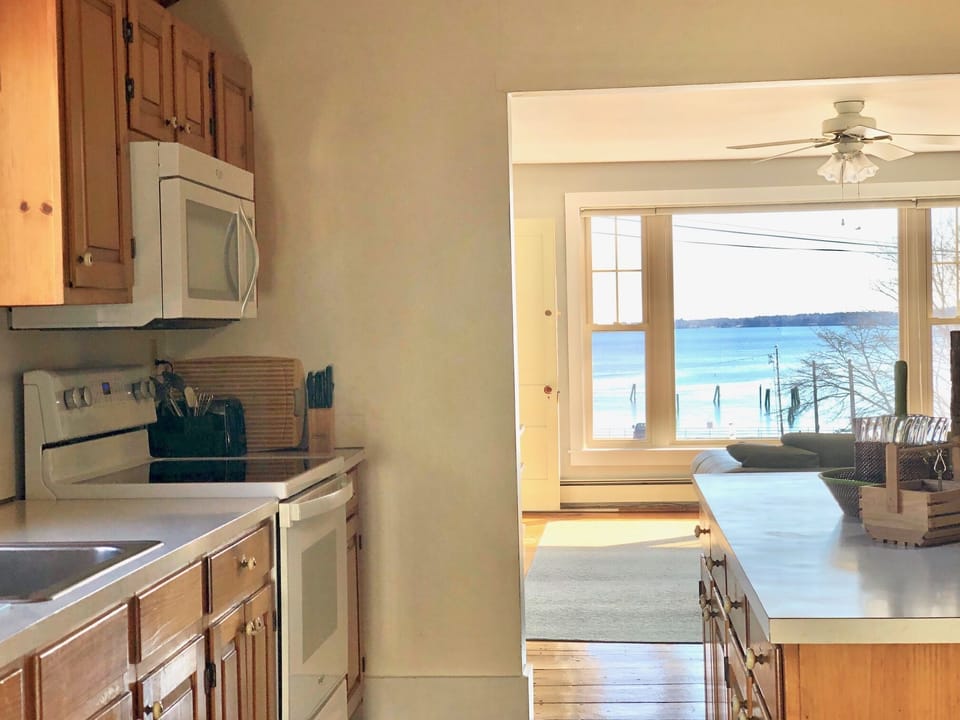 Harbor views from kitchen.