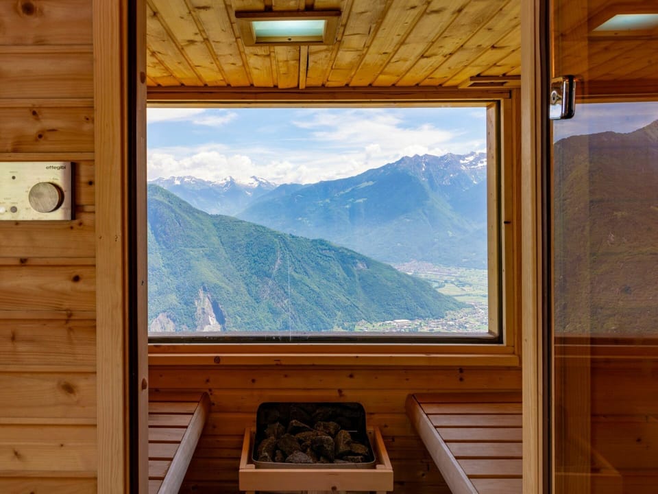 Sky, Cloud, Window, Light, Mountain, Azure, Wood, Interior Design, Architecture, Line