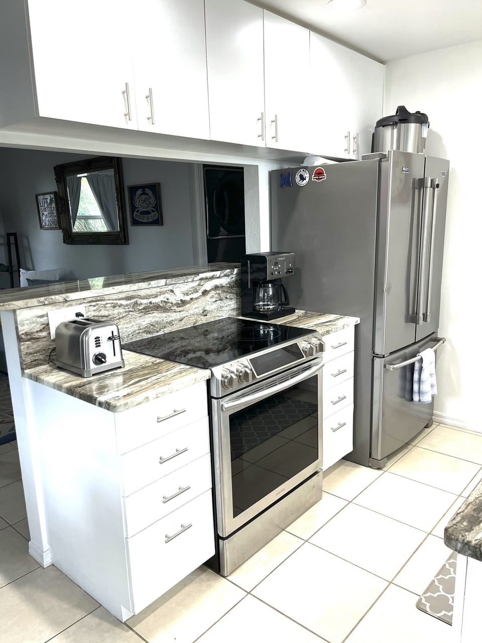 1 of 2 refrigerators with icemaker.