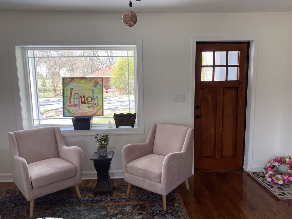 Just like that sign says in the window....Come stay and Laugh a while and Enjoy