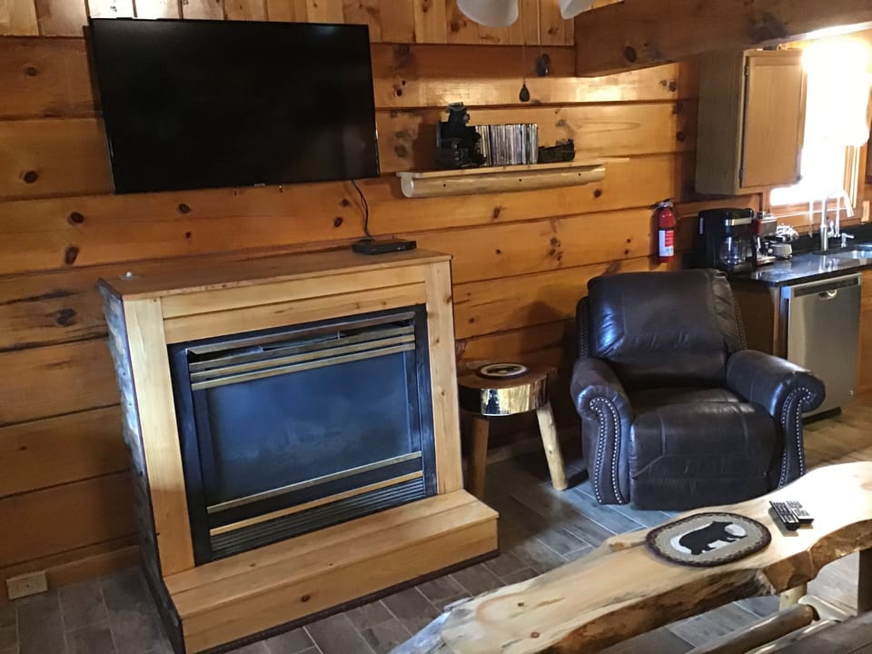 Gas Fireplace and Recliner
