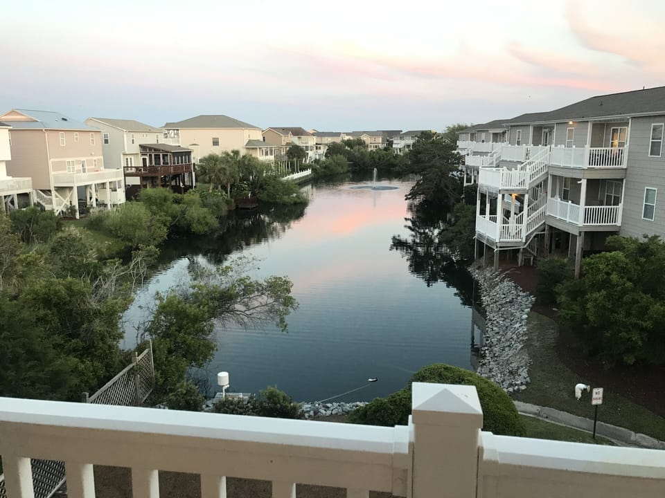 Balcony overlooks the fishing lagoon