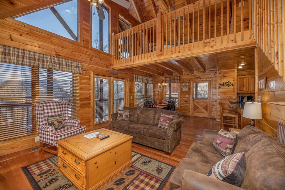 Living Room and Dining Room with beautiful Mountain Views