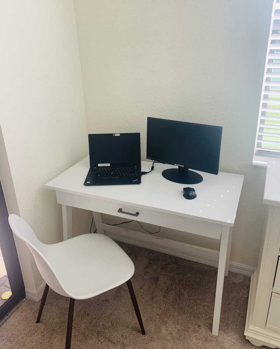 Office area in master bedroom
