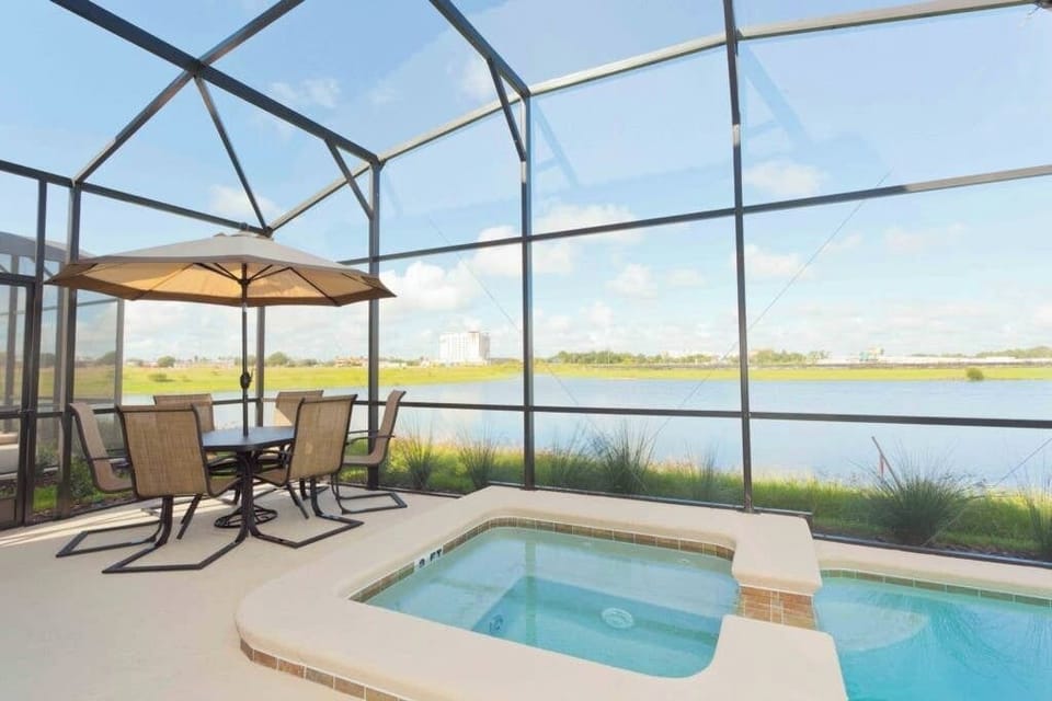 Screened patio makes it even more PERFECT to enjoy the pool area.