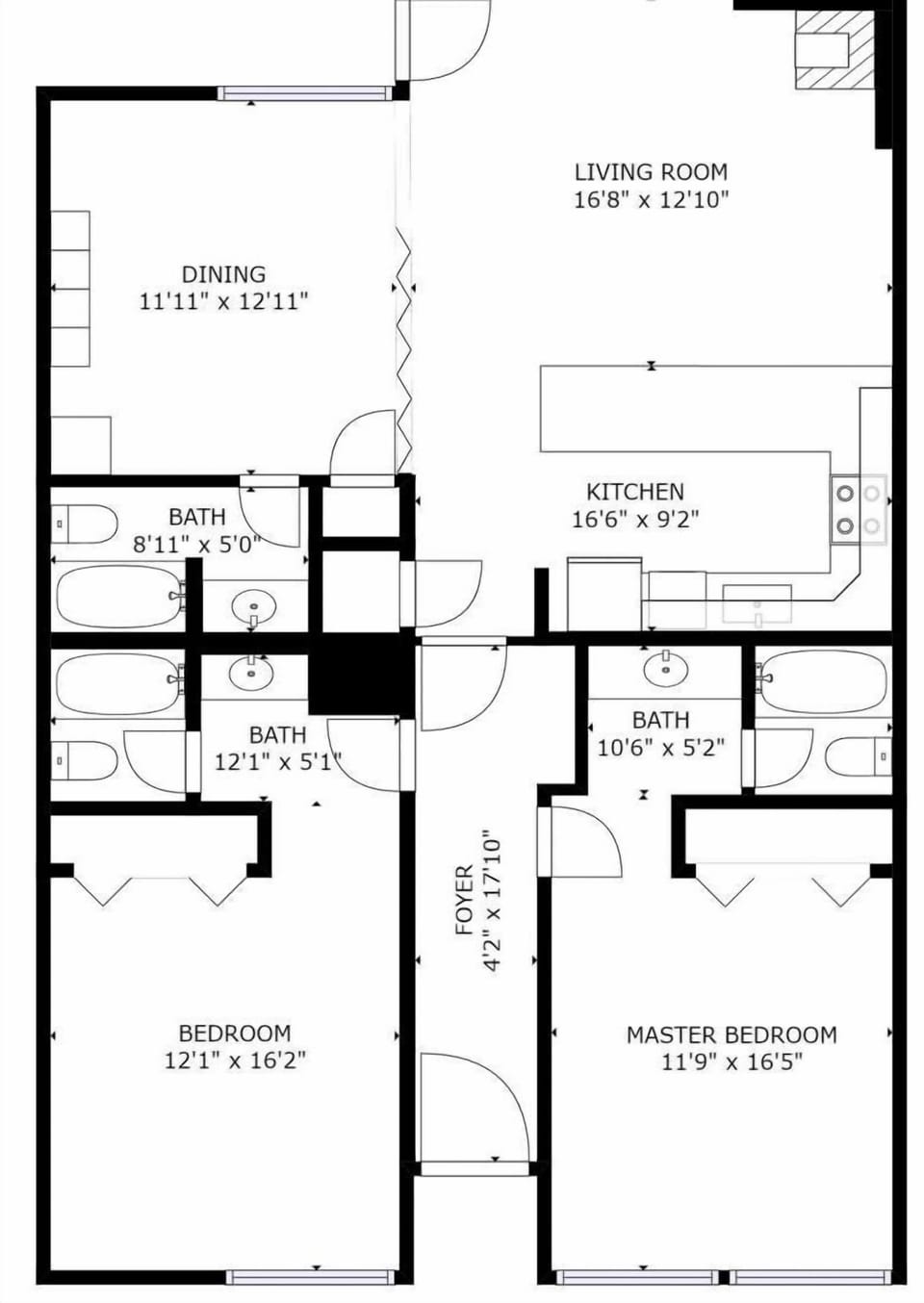 This easy floor plan is great for couples or people with small children.