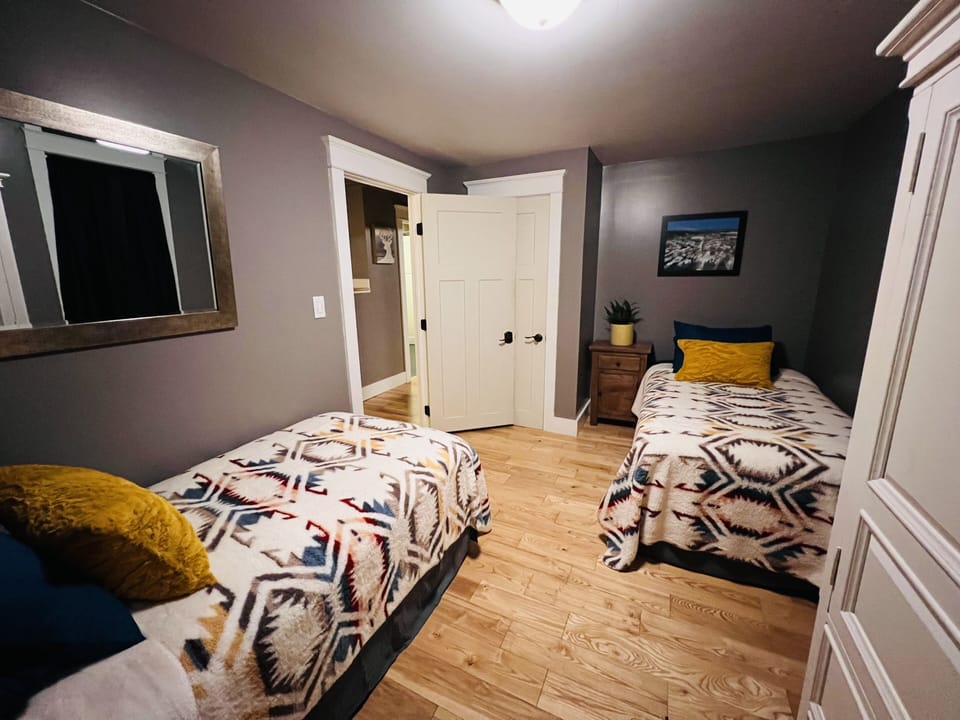 Cozy bedroom for two.