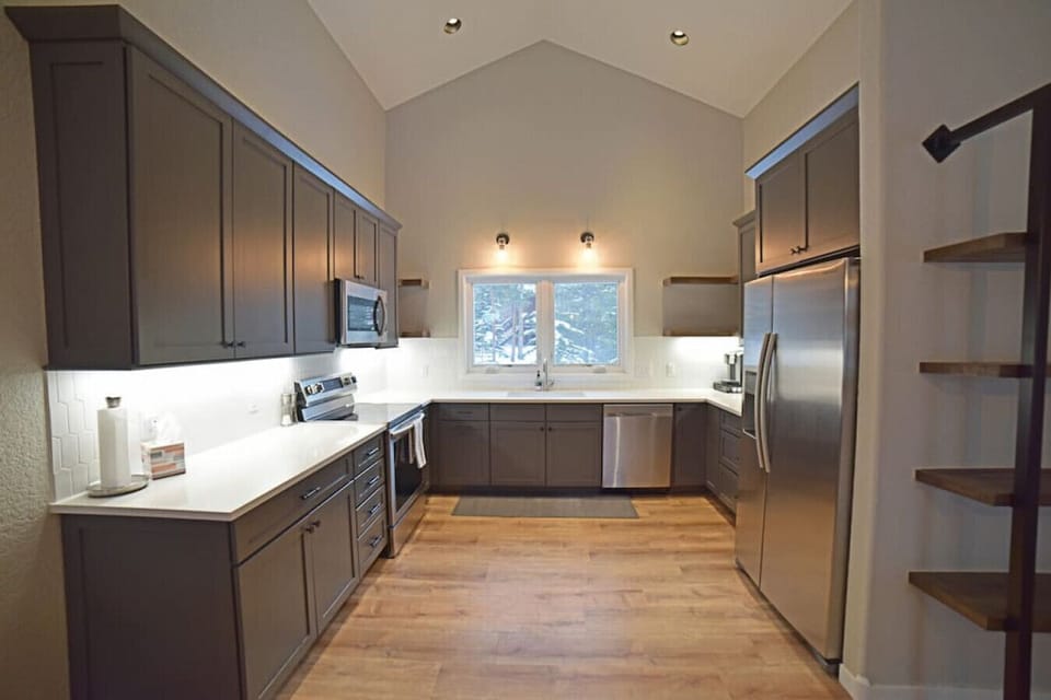 Newly renovated kitchen with all amenities and beautiful views.