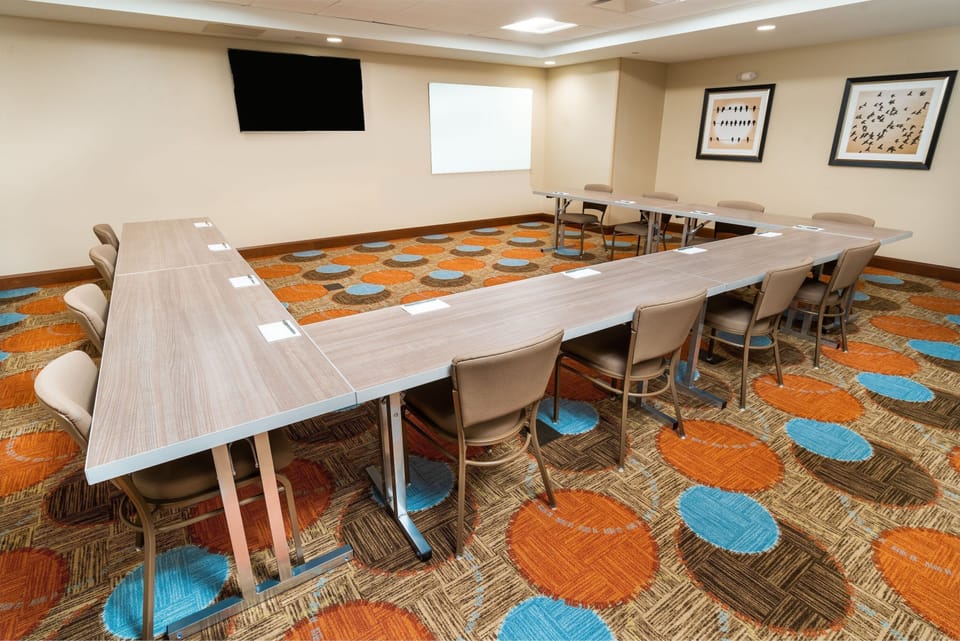 Meeting spaces are available.